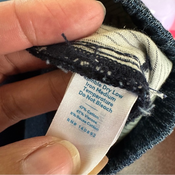 Marine Layer Saturday Indigo Texture Pull On Jeans Pants XL Blue Drawstring - Picture 9 of 11